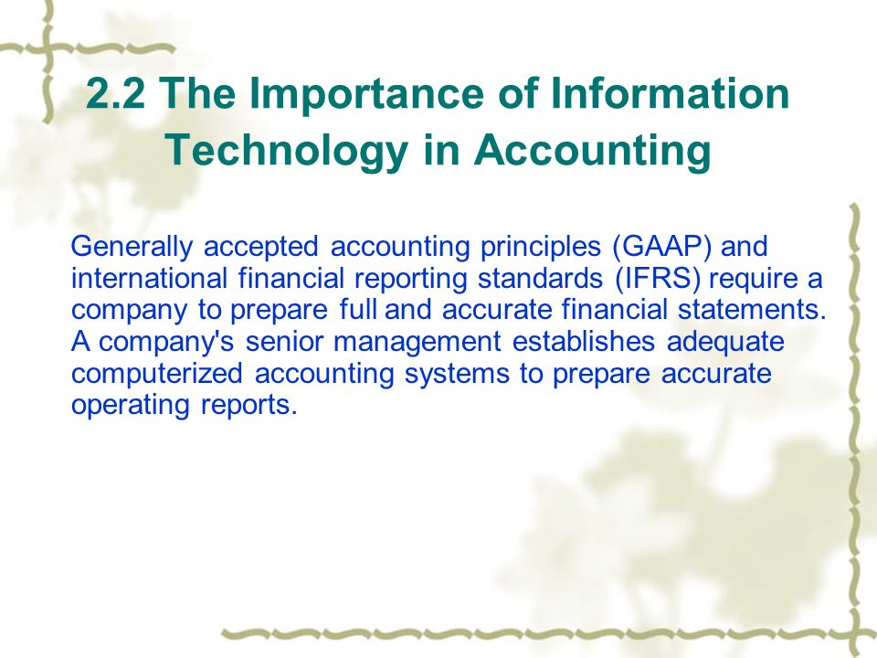 Importance of ict in accounting